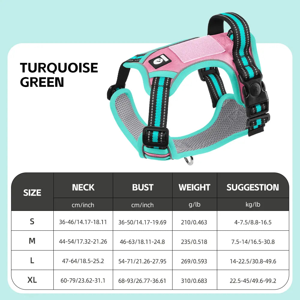 No-Pull Dog Harness with Soft Padding & Reflective Vest Design – Adjustable Easy-On Harness for Small, Medium & Large Dogs