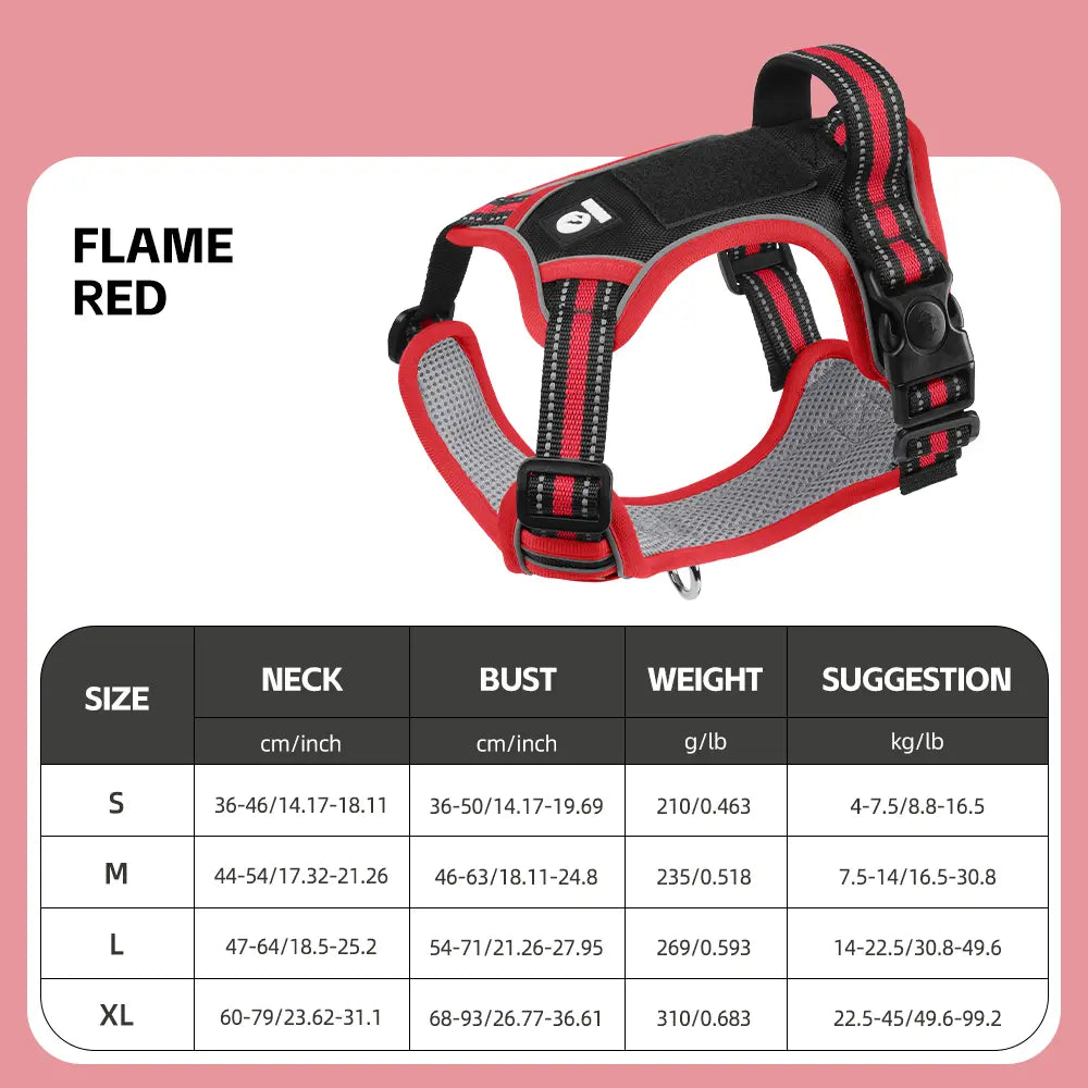 No-Pull Dog Harness with Soft Padding & Reflective Vest Design – Adjustable Easy-On Harness for Small, Medium & Large Dogs