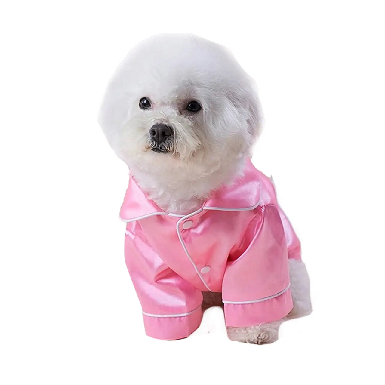 Cute Pet Clothes, Silk Two-Legged Button Closure Pajamas, Pet Clothes for Small Dogs & Cats, Dog & Cat Clothing Supplies, Puppy Clothes