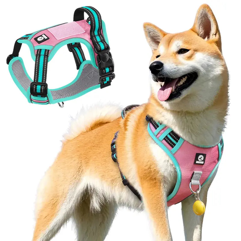 No-Pull Dog Harness with Soft Padding & Reflective Vest Design – Adjustable Easy-On Harness for Small, Medium & Large Dogs