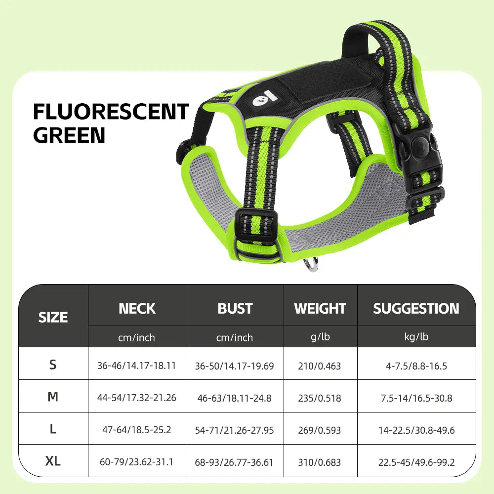 No-Pull Dog Harness with Soft Padding & Reflective Vest Design – Adjustable Easy-On Harness for Small, Medium & Large Dogs