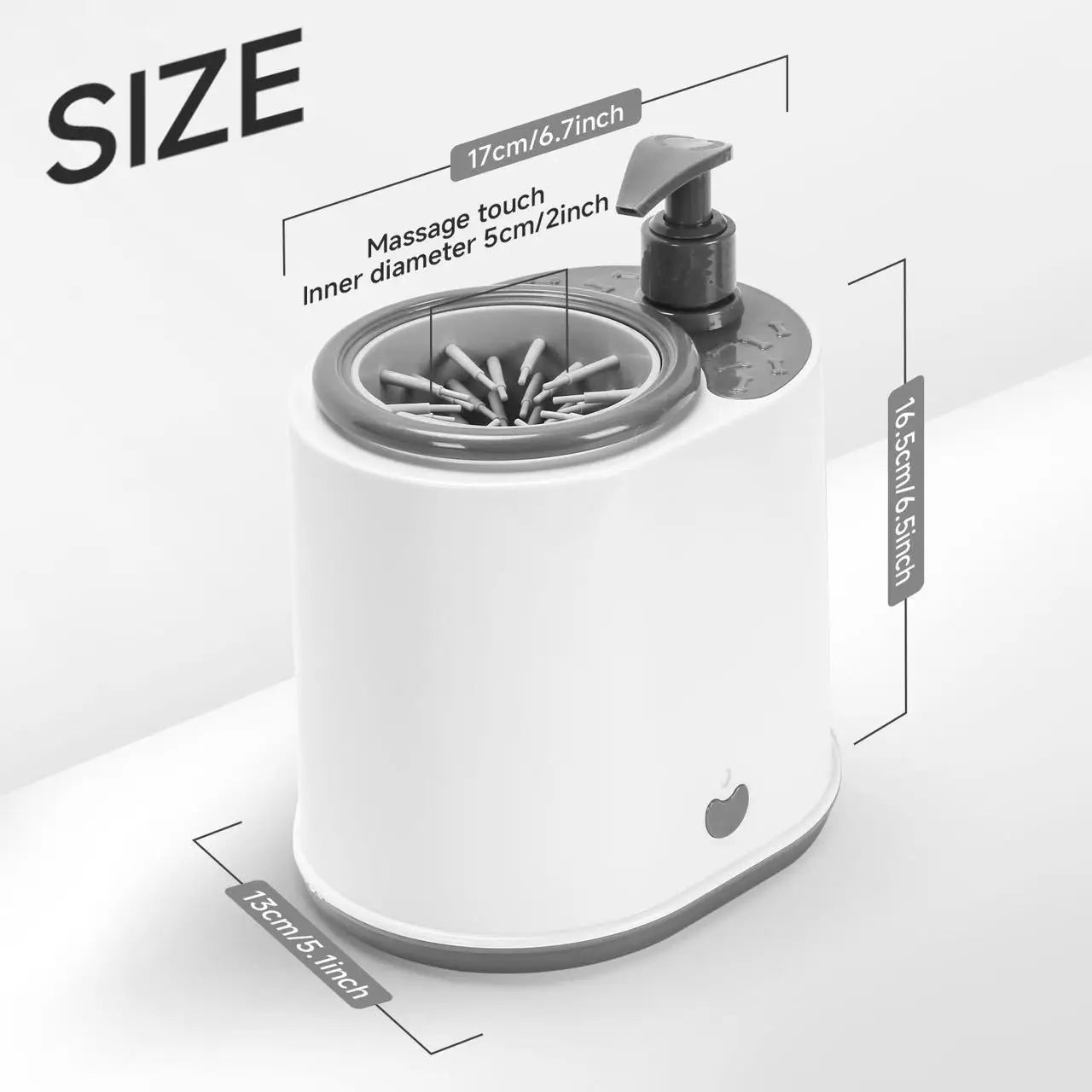 2 in 1 Automatic Pet Foot Washer Household Wash Electric Dog Paw Cleaner with Soap Dispenser Silicone Pet Foot Washing Machine