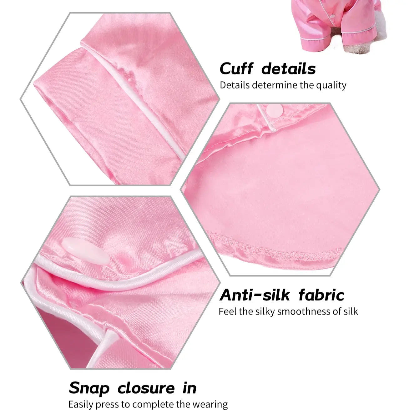 Cute Pet Clothes, Silk Two-Legged Button Closure Pajamas, Pet Clothes for Small Dogs & Cats, Dog & Cat Clothing Supplies, Puppy Clothes